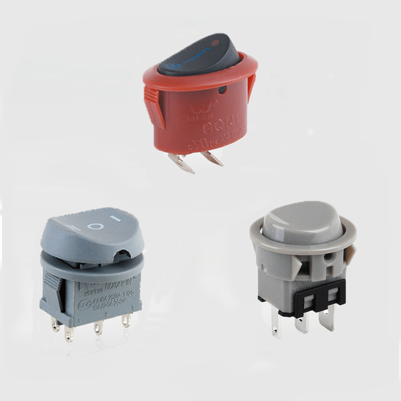 On/Off Rund vippekontakt 2pin/3pin