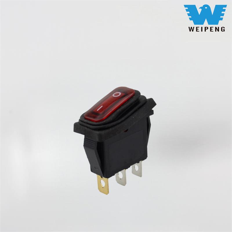3-Pin 2-Position 12V 220V Oplyst vippekontakt