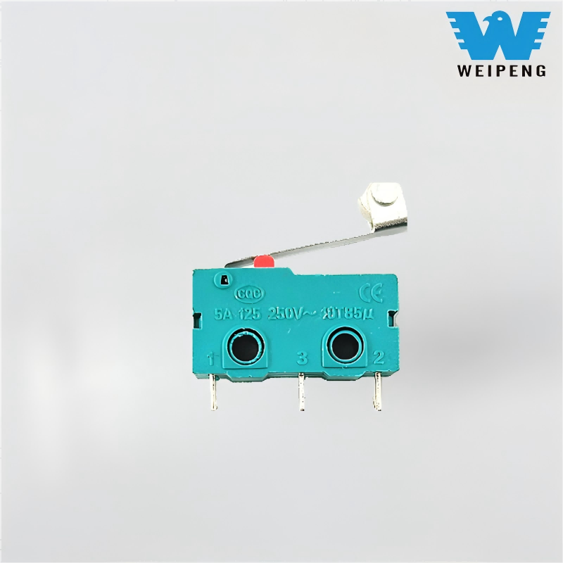 Kontaktknap 5A/125V 250V lige håndtag, trebenet rejsebegrænsning mikrokontakt