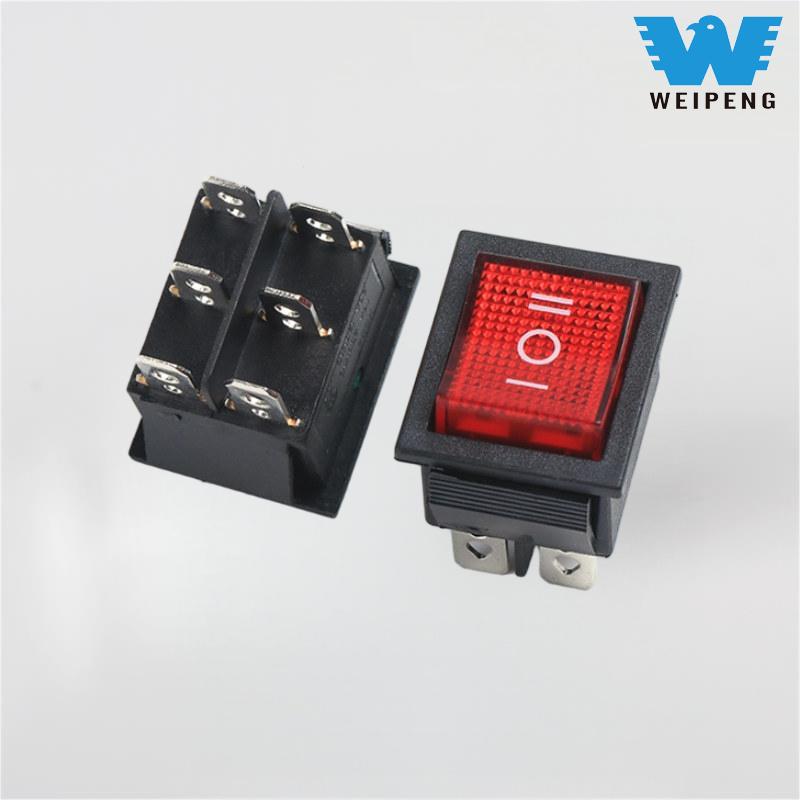 Kcd4 vanddispenser 3-position 6-pin 16A højstrøms vippekontakt