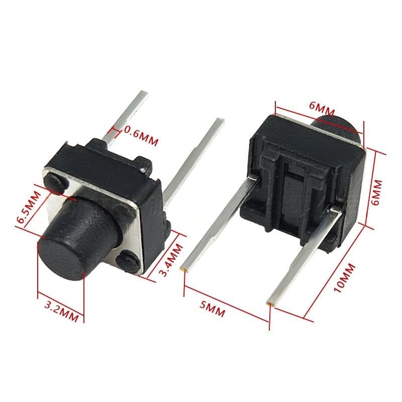 To-benet 6*6*6,5 Micro-Motion Vertikal Taktil Trykknapkontakt