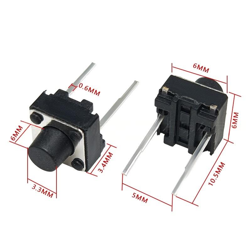 To-benet 6*6*6 Micro-Motion Vertikal Taktil Trykknapkontakt